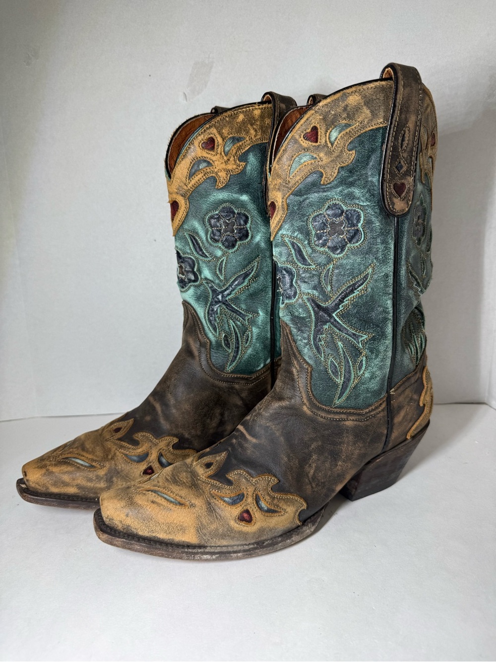 DAN POST ladies "Vintage Bluebird" cowgirl boots  sz 8
